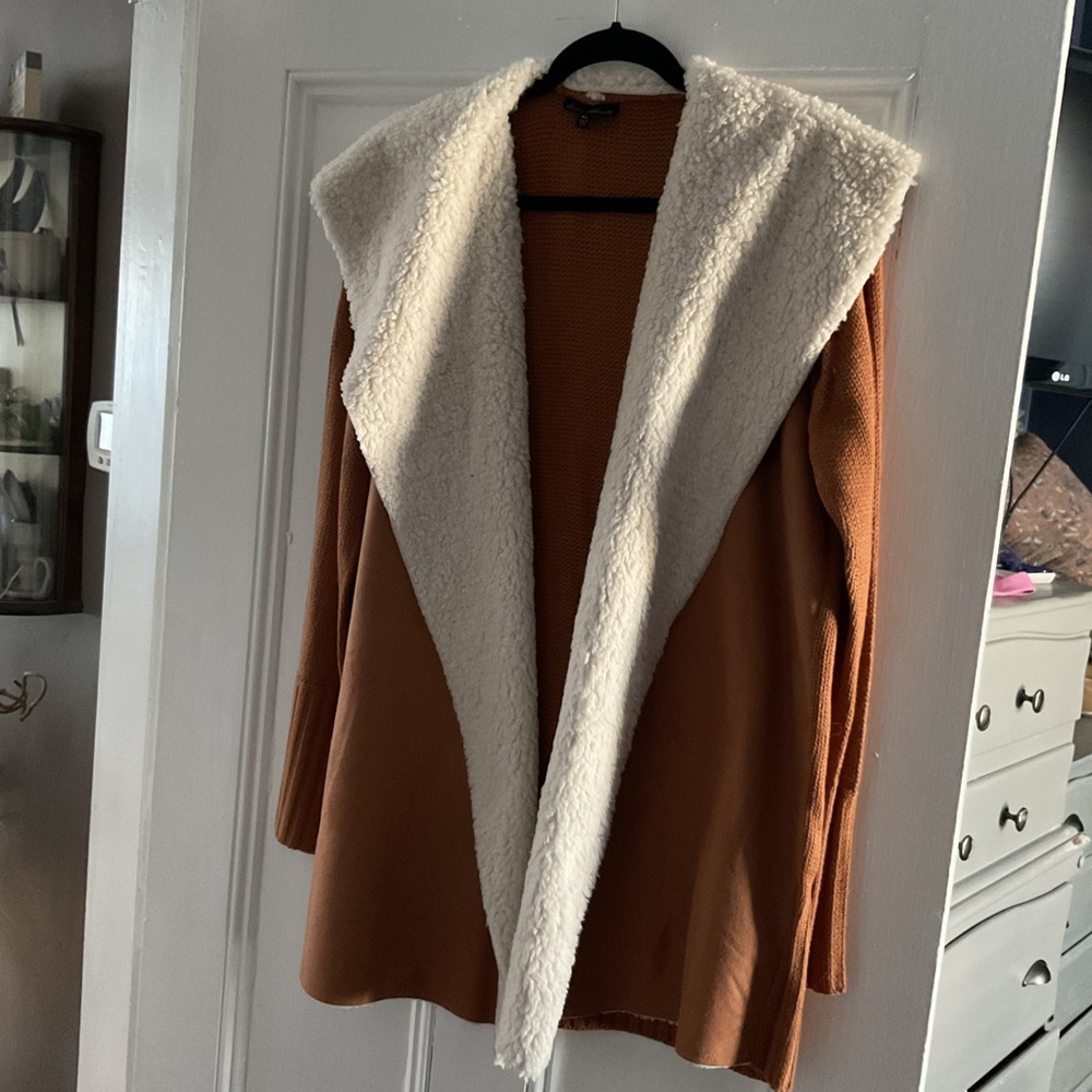 Cozy Brown and Cream Cardigan